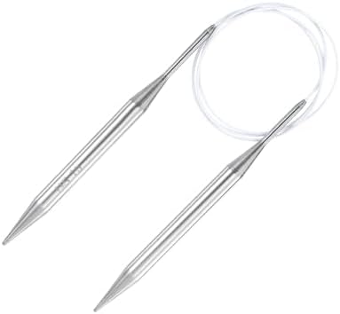 uxcell US 15(10mm) Knitting Circular Needle 40 Inch(100cm) Metal Round Stainless Steel Needle with Large Eye Sewing & Stitch Markers for Handmade Projects DIY Knit Blankets - Image 3