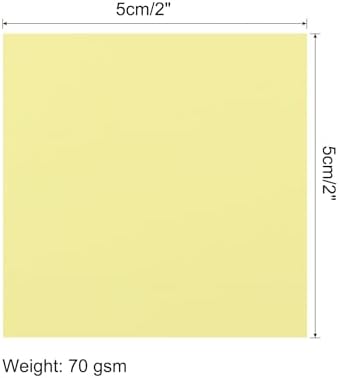 MECCANIXITY 50 Sheet Origami Paper Double Sided Light Yellow 2x2 Inch Square Sheet for Art Craft Project, Beginners, Gifts Decor - Image 2