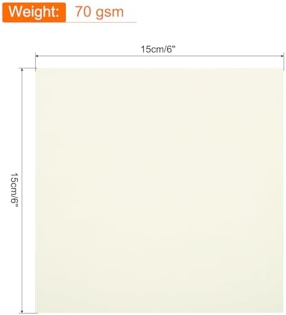 MECCANIXITY 75 Sheet Origami Paper Double Sided 6x6" Cream White - Image 2
