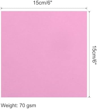 MECCANIXITY 25 Sheets Origami Paper Double Sided Pink 6x6 Inch Square Sheet for Art Craft Project, Beginners, Gifts Decor - Image 2