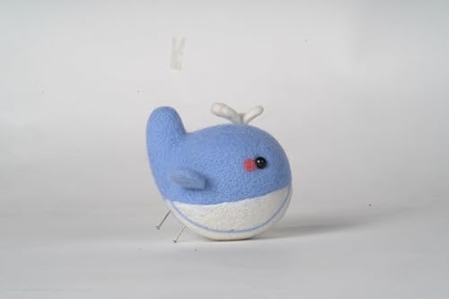 Wizardi Beginner Needle Felting Kit for Adults - Whale. Animal Felting Kit 6.3x6.4cm. Felting Tools. Wool Felting Supplies. Felt Crafts. Wool Felt. F07N8-538 - Image 3