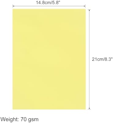 MECCANIXITY 50 Sheet Origami Paper Double Sided Fluorescent Yellow 8.3 x 5.8 Inch Square Sheet for Art Craft Project, Beginners, Gifts Decor - Image 2