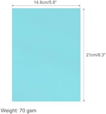 MECCANIXITY 50 Sheet Origami Paper Double Sided Light Blue 8.3 x 5.8 Inch Square Sheet for Art Craft Project, Beginners, Gifts Decor - Image 2