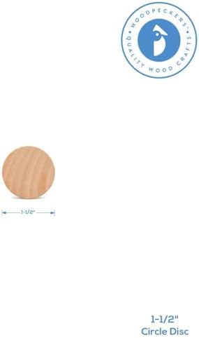 Wood Discs and Blank Tokens for Crafts 1-1/2 x 1/8 inch Wooden Coins Pack of 500 Unfinished Wood Circles by Woodpeckers - Image 2