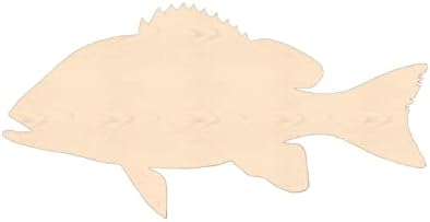 Red Snapper Wood Craft Unfinished Wooden Cutout Art DIY Wood Signs Inspirational Wall Plaque Rustic Woodshop Garage Wall Decor for Office Bedroom Living Room Home - Image 2