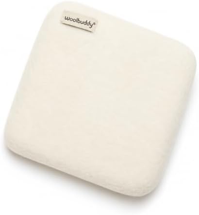 Woolbuddy Needle Felting Mat 10 x 10 x 1.5 Inch (White), Pure Wool Felt Pad by Woolbuddy