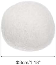 PATIKIL Wool Felt Balls Beads Wool Felting Pom 3cm 30mm White for Home Crafts Handcrafts Project DIY Pack of 20 - Image 2