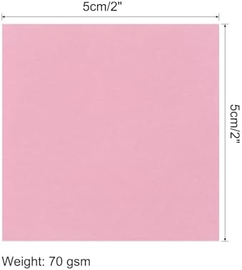 MECCANIXITY 25 Sheet Origami Paper Double Sided Pink 2x2 Inch Square Sheet for Art Craft Project, Beginners, Gifts Decor - Image 2