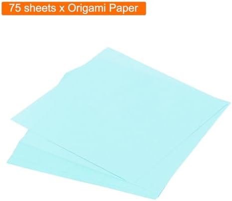 MECCANIXITY 75 Sheet Origami Paper Double Sided 3x3" Light Blue - Image 3