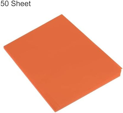 MECCANIXITY 50 Sheet Origami Paper Double Sided Orange Red 8.3 x 5.8 Inch Square Sheet for Art Craft Project, Beginners, Gifts Decor - Image 3