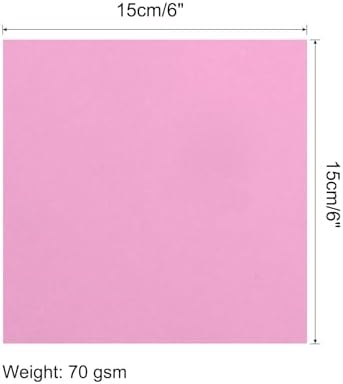 MECCANIXITY 50 Sheets Origami Paper Double Sided Pink 6x6 Inch Square Sheet for Art Craft Project, Beginners, Gifts Decor - Image 2