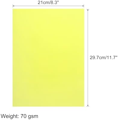 MECCANIXITY 50 Sheet Origami Paper Double Sided Cream Fluorescent Yellow 11.7 x 8.3 Inch Square Sheet for Art Craft Project, Beginners, Gifts Decor - Image 2