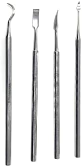 CYNAMED 4 Pc Stainless Steel Spatula Wax & Clay Sculpting Tool Set - Unique Set of 4 by Cynamed