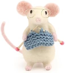 Wizardi Beginner Needle Felting Kit for Adults - Knitting Mouse. Animal Felting Kit 8cm Tall. Felting Tools. Wool Felting Supplies. Felt Crafts. Wool Felt. The Makerss by Wizardi