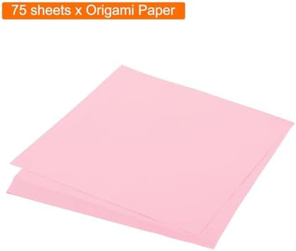 MECCANIXITY 75 Sheet Origami Paper Double Sided 10x10" Pink - Image 3