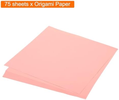 MECCANIXITY 75 Sheet Origami Paper Double Sided 8x8" Fluorescent Pink - Image 3