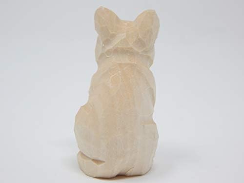 Selsela DIY Cat Wood Figurine - Unpainted Miniature Wooden Cat Sculpture, Paint-Your-Own Pet Craft Kit for Kids & Adults, Handmade Art Project Gift- Statue Sculpture - Image 6