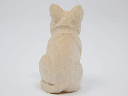 Selsela DIY Cat Wood Figurine - Unpainted Miniature Wooden Cat Sculpture, Paint-Your-Own Pet Craft Kit for Kids & Adults, Handmade Art Project Gift- Statue Sculpture - Image 6