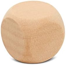 Blank Dice 3/4 inch x 3/4 inch, Pack of 50 Unfinished Blocks, Small Wooden Craft Cubes for Games & Party Decor, by Woodpeckers - Image 2