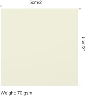 MECCANIXITY 50 Sheet Origami Paper Double Sided Cream White 2x2 Inch Square Sheet for Art Craft Project, Beginners, Gifts Decor - Image 2
