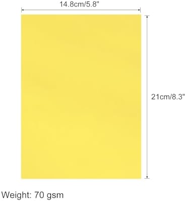 MECCANIXITY 50 Sheet Origami Paper Double Sided Bright Yellow 8.3 x 5.8 Inch Square Sheet for Art Craft Project, Beginners, Gifts Decor - Image 2