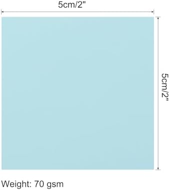 MECCANIXITY 100 Sheet Origami Paper Double Sided Light Blue 2x2 Inch Square Sheet for Art Craft Project, Beginners, Gifts Decor - Image 2