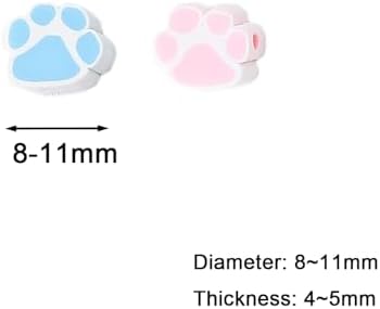 100pcs Mixed Polymer Clay Spacer Beads for Women Jewelry Making DIY Bracelet Necklace Hair Clip Accessories (Paw Print) - Image 4