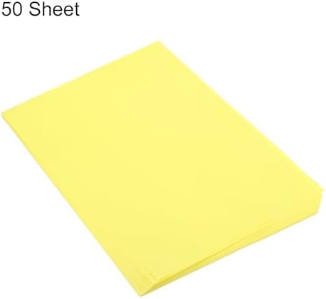 MECCANIXITY 50 Sheet Origami Paper Double Sided Bright Yellow 11.7 x 8.3 Inch Square Sheet for Art Craft Project, Beginners, Gifts Decor - Image 3
