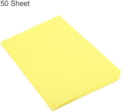 MECCANIXITY 50 Sheet Origami Paper Double Sided Bright Yellow 11.7 x 8.3 Inch Square Sheet for Art Craft Project, Beginners, Gifts Decor - Image 3