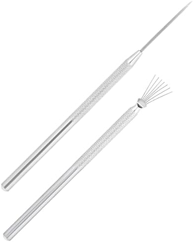 YTgilo 4PCS Pottery Modeling and Carving Tool Set with Steel Serrated Ribs Clay Detail Needles Wire Needle Tools Suitable for Ceramic Texture Creation Carving Modeling - Image 3