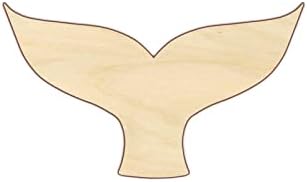 Mermaid Tail Wood Craft,Unfinished Wooden Cutout Art,DIY Wood Sign, Inspirational Farmhouse Wall Plaque,Rustic Home Decor for Front Door Entryway Porch Bar Pub Party - Image 2