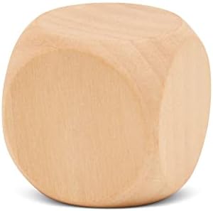 Woodpeckers Unfinished Wooden Dice, 1 Inch Hexahedron, Natural Wood, Pack of 250 - Image 2
