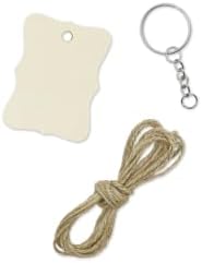 DIY Wood Keychain Making Craft Kit - Makes 18 Keychains (Bracket Border) by Craft+Medley