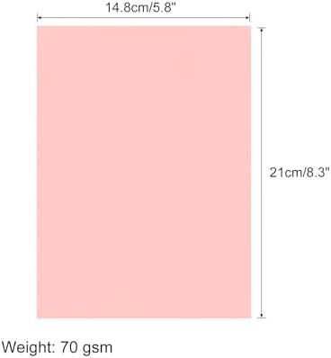 MECCANIXITY 50 Sheet Origami Paper Double Sided Fluorescent Pink 8.3 x 5.8 Inch Square Sheet for Art Craft Project, Beginners, Gifts Decor - Image 2