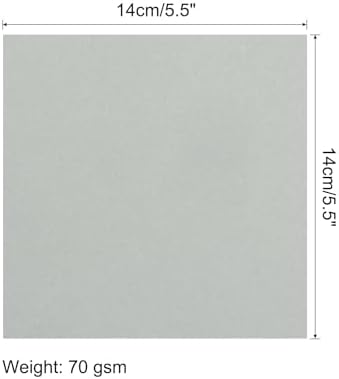 MECCANIXITY 25 Sheet Origami Paper Double Sided Light Gray 5.5 x 5.5 Inch Square Sheet for Art Craft Project, Beginners, Gifts Decor - Image 2