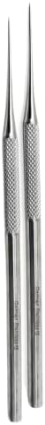 Clay Needle Tool 2Pcs Stainless Steel Professional Pin Needle Detail Tool for Ceramic Polymer Clay Sculpture Modeling to Make Intricate Design Detailing (Straight) by IMED+SCIENTIFIC