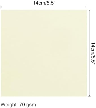 MECCANIXITY 50 Sheet Origami Paper Double Sided Cream White 5.5 x 5.5 Inch Square Sheet for Art Craft Project, Beginners, Gifts Decor - Image 2
