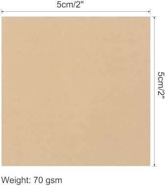 MECCANIXITY 50 Sheet Origami Paper Double Sided Khaki 2x2 Inch Square Sheet for Art Craft Project, Beginners, Gifts Decor - Image 2