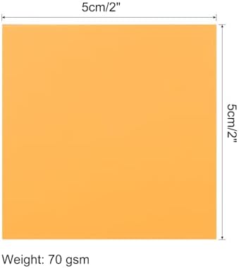 MECCANIXITY 25 Sheet Origami Paper Double Sided Fluorescent Orange 2x2 Inch Square Sheet for Art Craft Project, Beginners, Gifts Decor - Image 2