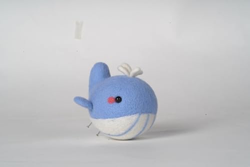 Wizardi Beginner Needle Felting Kit for Adults - Whale. Animal Felting Kit 6.3x6.4cm. Felting Tools. Wool Felting Supplies. Felt Crafts. Wool Felt. F07N8-538 - Image 2
