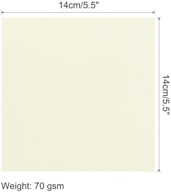 MECCANIXITY 100 Sheet Origami Paper Double Sided Cream White 5.5 x 5.5 Inch Square Sheet for Art Craft Project, Beginners, Gifts Decor - Image 2