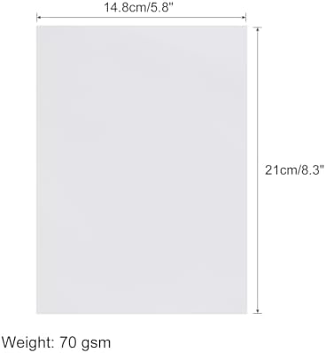MECCANIXITY 50 Sheet Origami Paper Double Sided White 8.3 x 5.8 Inch Square Sheet for Art Craft Project, Beginners, Gifts Decor - Image 2