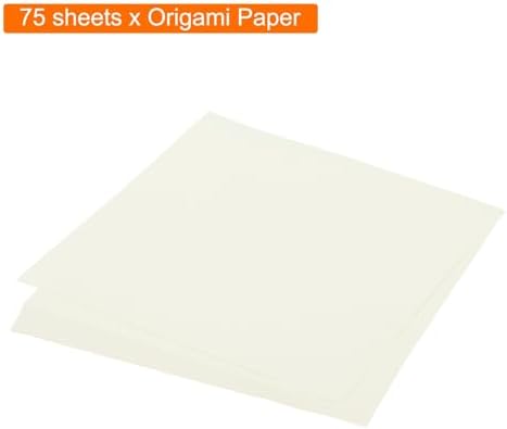 MECCANIXITY 75 Sheet Origami Paper Double Sided 8x8" Creamy White - Image 3