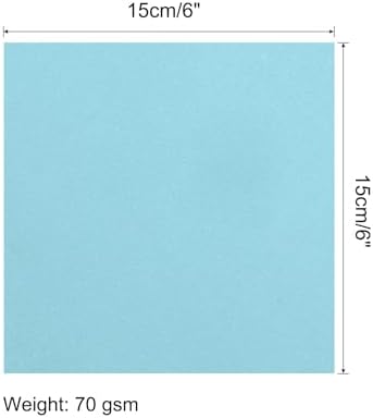 MECCANIXITY 50 Sheets Origami Paper Double Sided Light Blue 6x6 Inch Square Sheet for Art Craft Project, Beginners, Gifts Decor - Image 2