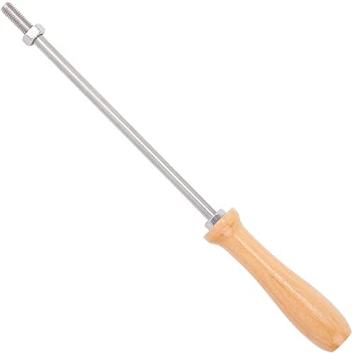 Branding Iron Stamp Handle, Straight Handle for Metal Stamping Kit | Wood Handle for Personalized Branding Iron Stamping Kit for Food & Leather by TESFANS