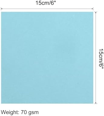 MECCANIXITY 100 Sheets Origami Paper Double Sided Light Blue 6x6 Inch Square Sheet for Art Craft Project, Beginners, Gifts Decor - Image 2