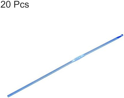 uxcell 20Pcs Aluminum Crochet Hook 2.5mm Knitting Needles for DIY Craft Yarn Blue - Image 3