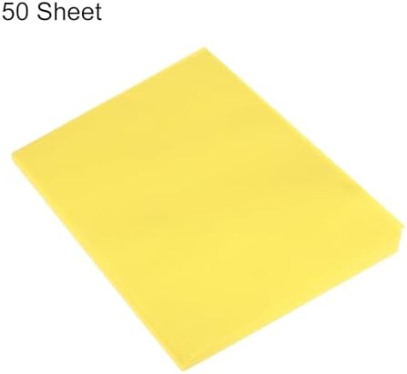MECCANIXITY 50 Sheet Origami Paper Double Sided Bright Yellow 8.3 x 5.8 Inch Square Sheet for Art Craft Project, Beginners, Gifts Decor - Image 3