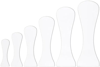 FINGERINSPIRE 6 Pcs Pottery Trimming Textured Art Tools - 6 Size Acrylic Clay Wedging Board Set for Ceramics, Sculpting & Carving, Flat Round White Pottery Foot Shaper & Prep Tools for Clay Crafts - Image 7