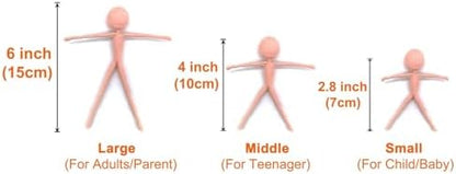 2 Piece Pre-Made Felt Body Frames 4 inch to Make Fairies, Mummies, Gnomes, Aliens Easier - Needle Felting Supplies - Image 2